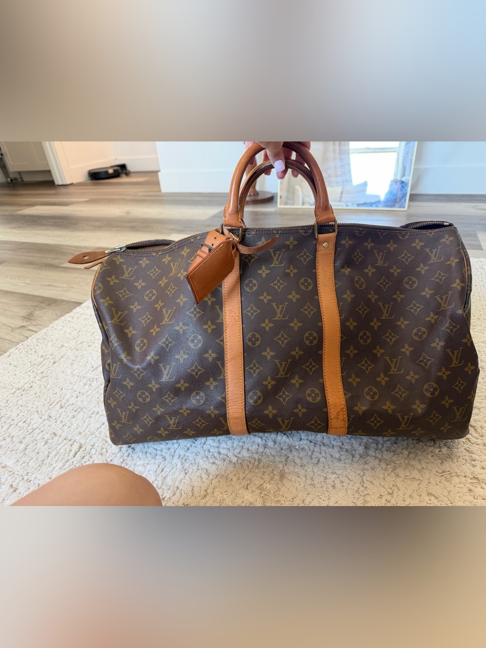 Louis Vuitton Brown Monogram Canvas Travel Keepall 55
